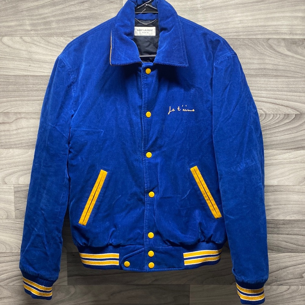 Saint Laurent Je T’Aime Teddy Corduroy Bomber Jacket 2017